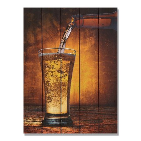 RICKI&APOSS RUGS 28 x 36 in. Amber Ale Inside & Outside Cedar Wall Art RI894960